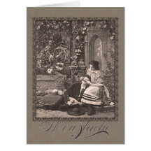 Carte postale antique romantique drôle de moustach