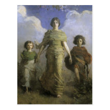Carte postale avec la peinture célèbre