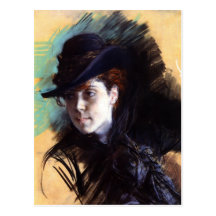 Carte postale avec la peinture de Giovanni Boldini