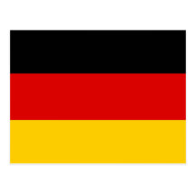Carte postale avec le drapeau de l'Allemagne