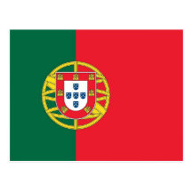 Carte postale avec le drapeau du Portugal