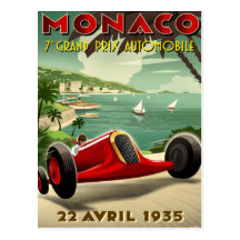 Carte postale avec le moteur vintage emballant l'a