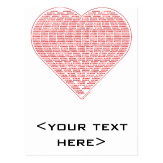 Carte postale binaire de Valentine