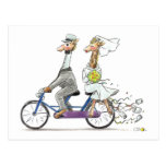 Carte postale blanche de mariage