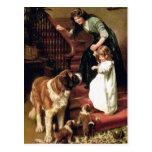 Carte postale :  Bonne nuit - avec St Bernard