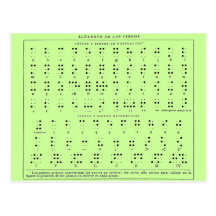 Carte postale braille d'alphabet