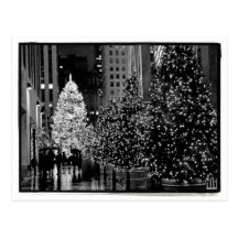 Carte postale centrale d'arbre de Noël de Rockefel