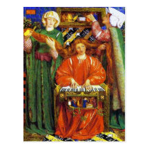 Carte postale :  Chant de Noël - par Rossetti