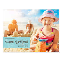 Carte postale chaude de vacances de photo de Noël