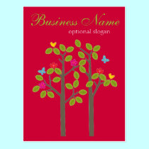 Carte postale chic de rouge de boutique cartes postales