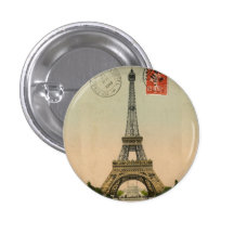 Carte postale chic française vintage de Paris de T Badges