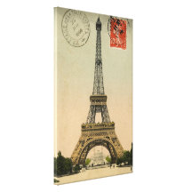 Carte postale chic française vintage de Paris de T Impression Sur Toile