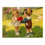 Carte postale - coeur de fille de Little Boy de l'