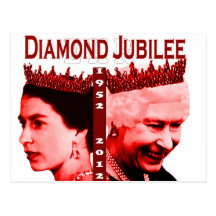 Carte postale commémorative de jubilé de diamant
