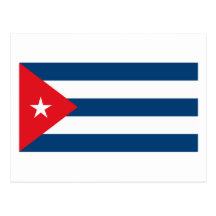 Carte postale cubaine de drapeau