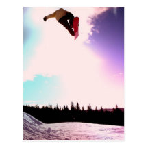 Carte postale d'air de surf des neiges