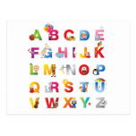 carte postale d'alphabet