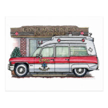 Carte postale d'ambulance