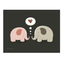Carte postale d'âme s?ur d'éléphants