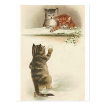 Carte postale d'amusement de boule de neige d'hive