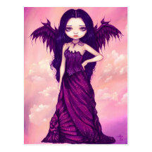 Carte postale "d'ange violet"