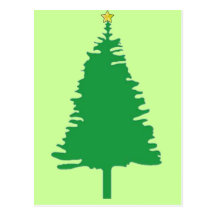Carte postale d'arbre de Noël