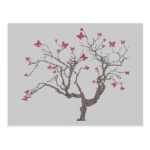 Carte postale d'arbre de papillon