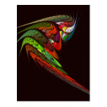 Carte postale d'art abstrait de caméléon
