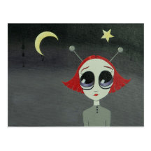 Carte postale d'art "de fonte de l'espace"