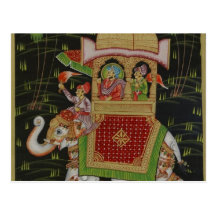 Carte postale d'art de l'Inde