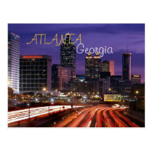 Carte postale d'Atlanta, la Géorgie