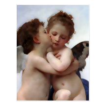 Carte postale de baiser d'anges
