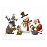 Carte postale de bande de cruche de Noël