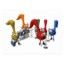 Carte postale de bande de musique