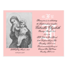 Carte postale de baptême - Custo… - Customisé