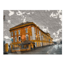 Carte postale de bâtiment en béton