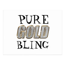Carte postale de Bling | d'or
