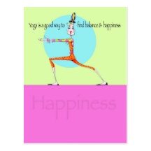 Carte postale de bonheur de yoga de vanité