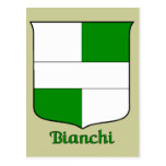 Carte postale de bouclier de famille de Bianchi