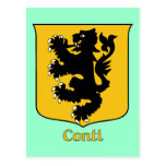 Carte postale de bouclier de famille de Conti