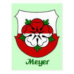 Carte postale de bouclier de famille de Meyer