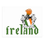 Carte postale de bouclier de l'Irlande