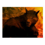 Carte postale de buste de loup-garou