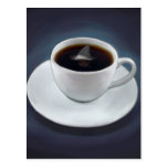 Carte postale de café d'aileron de requin