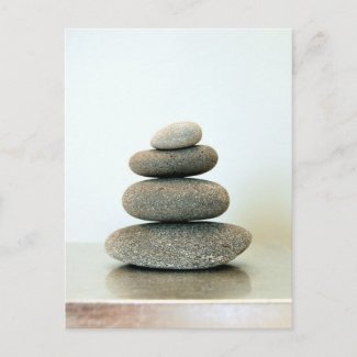 Carte postale de cailloux de zen