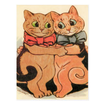 Carte postale de caresse de chats