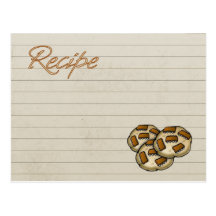 Carte postale de carte de recette de biscuits