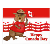 Carte postale de castor de jour du Canada