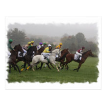 Carte postale de champ de cheval de course