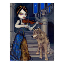 Carte postale "de chanson de loup"